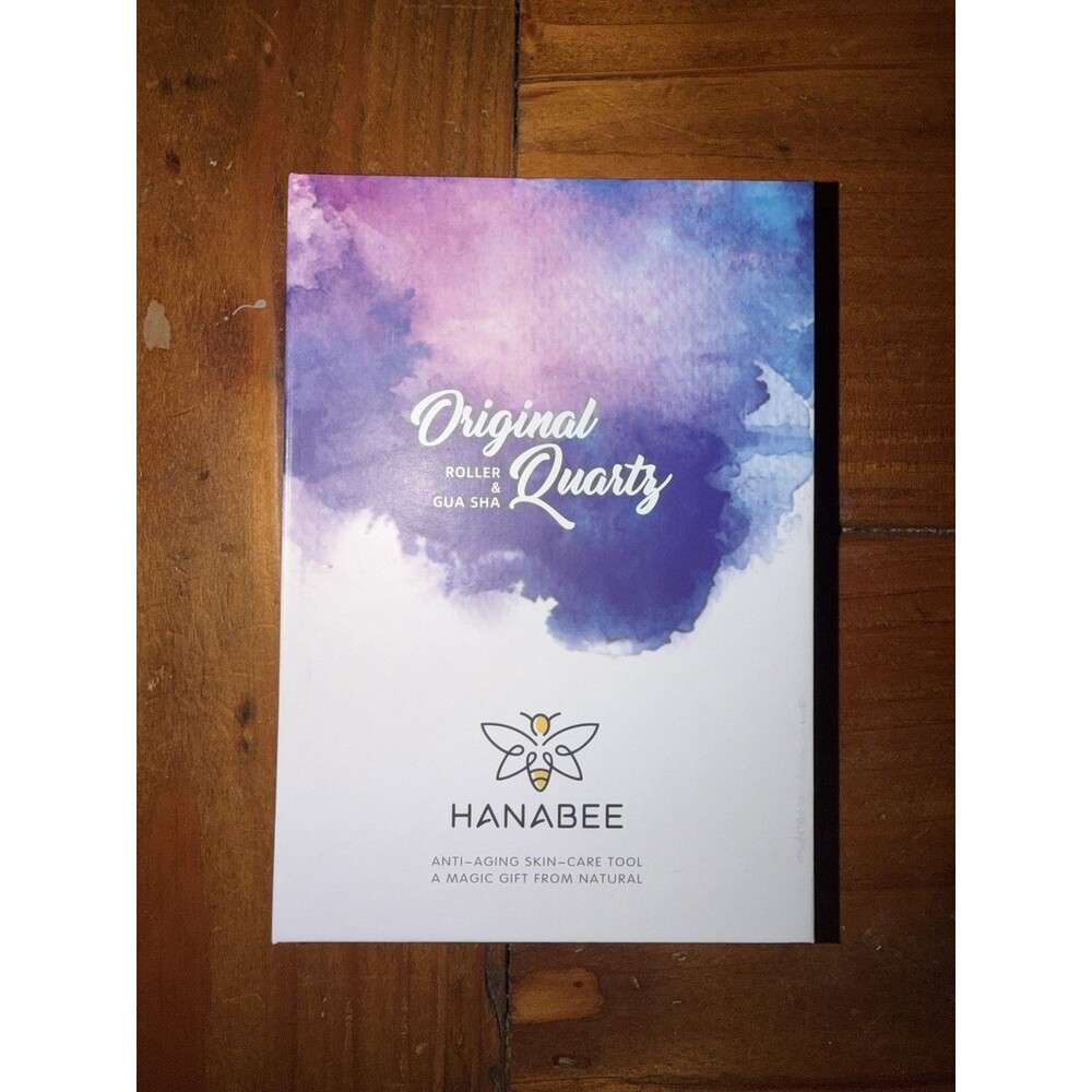 New! HANABEE Pink Rose Quartz Roller & Gua Sha Anti-Aging Facial Tool